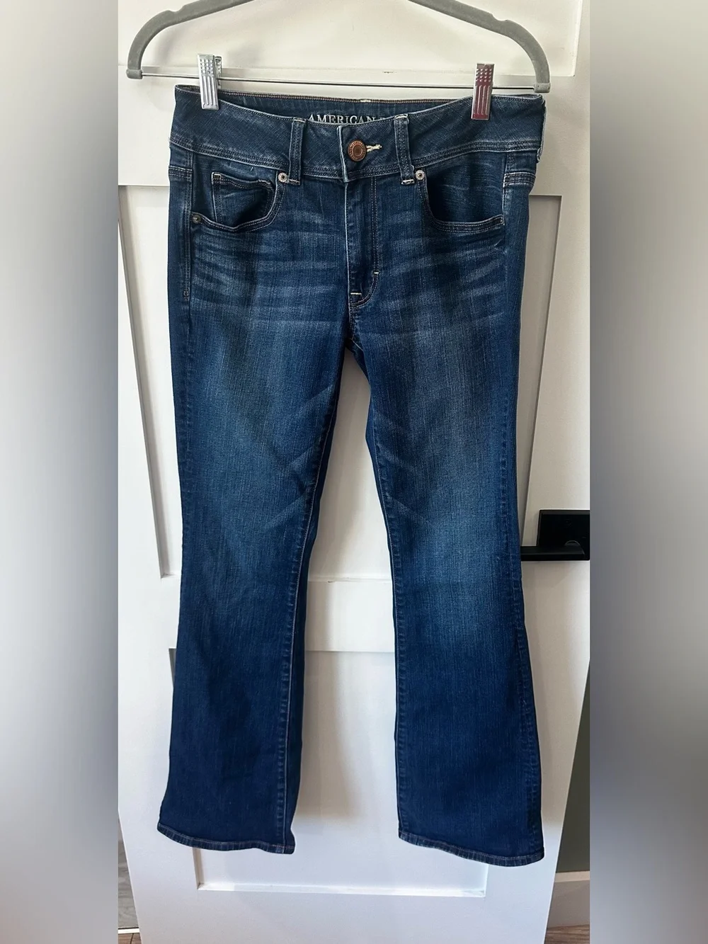 American Eagle Kick Boot Super Stretch Jeans Medium Wash Blue Bootcut 6R